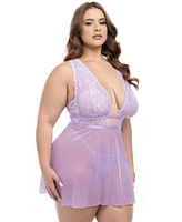 Oh La La Cheri Plus Size Saracita Lace 3 Piece Bra Set