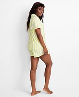 State of Day Women's Fluid Knit Notched-Collar Pajama Set Xs-3X, Exclusively at Macy's