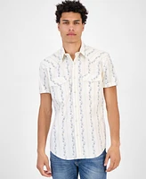Sun + Stone Men's Alden Short Sleeve Western Style Snap-Front Shirt, Exclusively at Macy's