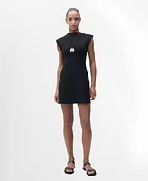 Mango Women's Short Flared Knitted Dress