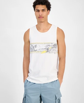 Sun + Stone Men's Surf Graphic Tank, Exclusively at Macy's
