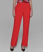 Karl Lagerfeld Paris Women's Straight-Leg Creased Pants