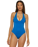 Trina Turk Women's West Palm Reversible Plunge One-Piece Swimsuit