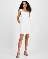 Robbie Bee Women's Sleeveless Square-Neck Shift Dress