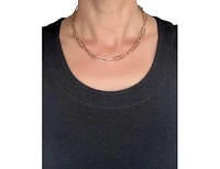 Polished Paperclip Strand Chain Necklace