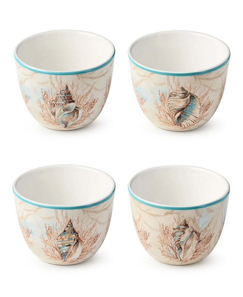 Certified International Escape to the Sea Ice Cream 4-Pc. Bowls, Service For 4