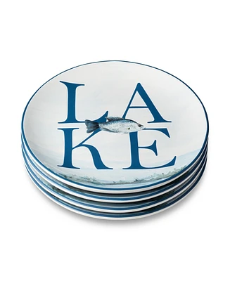Certified International Wake At The Lake 4-Pc. Dinner Plates, Service For 4