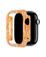 Anne Klein Women's Peach Marbleized Acetate Protective Band Case for Apple Watch 41mm
