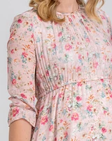 Pietro Brunelli Maternity Maternity Floral Print Sheer Sleeve Occasion Chiffon Maxi Jasmine Dress