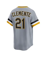 Nike Men's Roberto Clemente Gray Pittsburgh Pirates Throwback Cooperstown Collection Limited Jersey