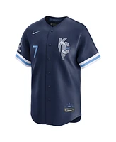 Nike Men's Bobby Witt Jr. Navy Kansas City Royals Connect Limited Jersey