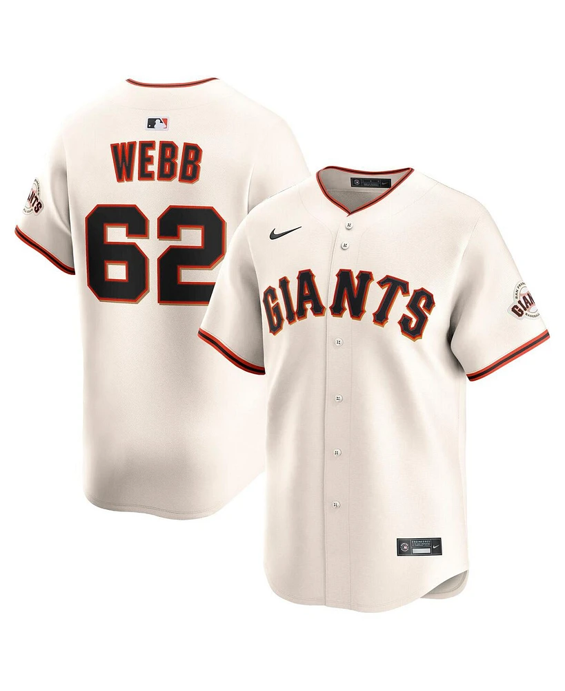 Nike Men's Logan Webb Cream San Francisco Giants Home Limited Player Jersey