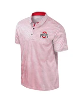 Colosseum Men's Scarlet Ohio State Buckeyes Big Tall Marty Rival Polo Shirt