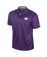 Colosseum Men's Purple Kansas State Wildcats Sublimated Golf Polo Shirt