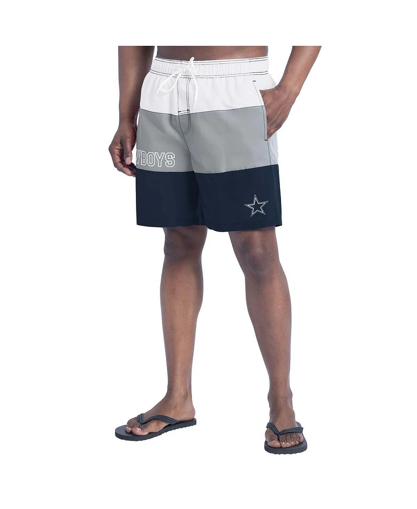 G-iii Sports by Carl Banks Men's White/Gray Dallas Cowboys Sunrise Volley Swim Shorts