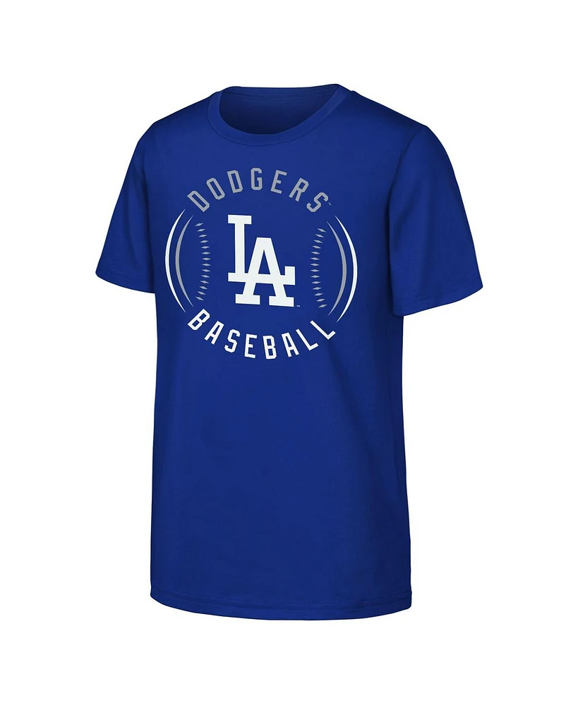 Outerstuff Big Boys and Girls Royal Los Angeles Dodgers Golden Glove T-Shirt