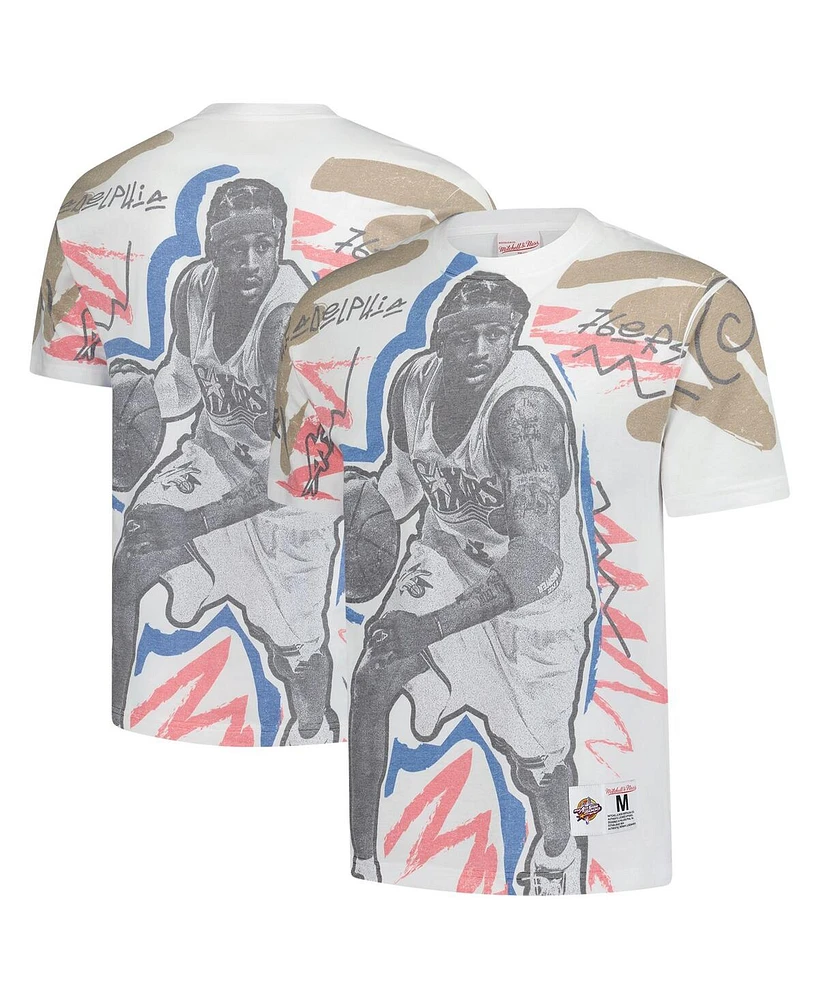 Mitchell & Ness Men's Allen Iverson White 2000 Nba All-Star Game Showstopper T-Shirt