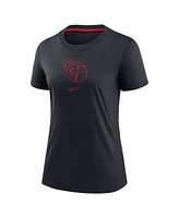 Nike Women's Navy Cleveland Guardians Authentic Collection Early Work Tri-Blend T-Shirt