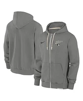 Nike Men's Charcoal Athletics Authentic Collection Travel Performance Full-Zip Hoodie