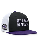 Nike Men's Black/Purple Colorado Rockies Pro Trucker Snapback Hat