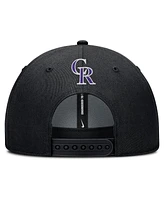Nike Men's Black Colorado Rockies Rise Gaberdine Adjustable Hat