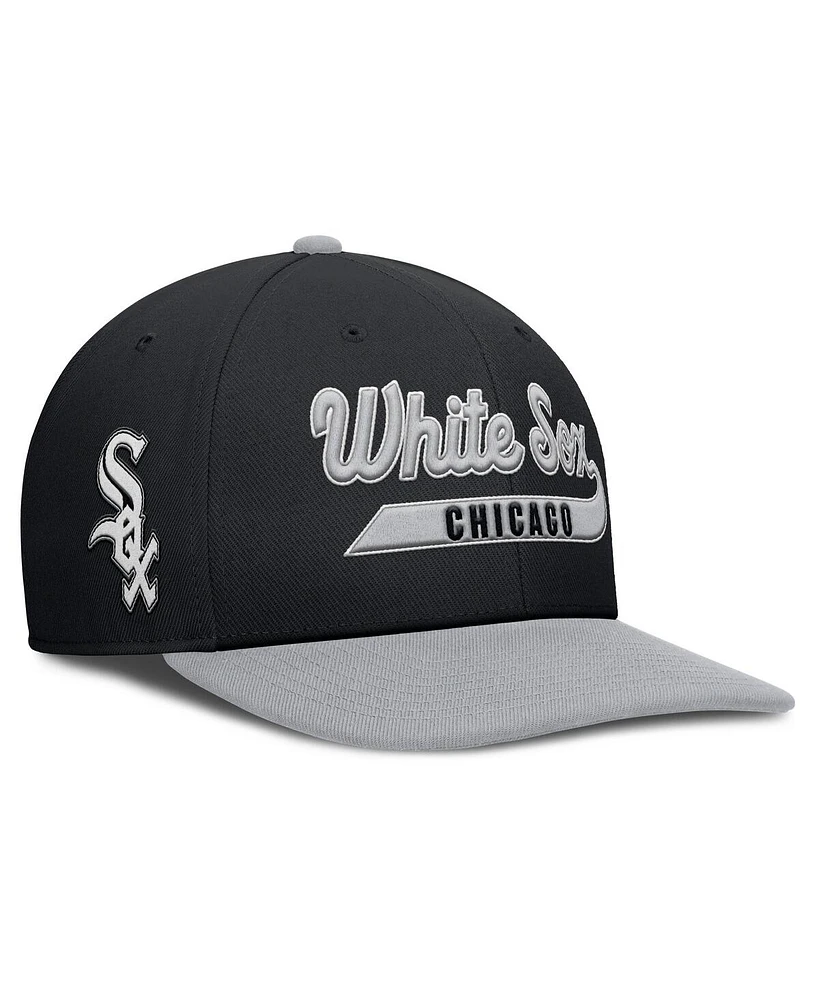 Nike Men's Black/Gray Chicago White Sox Pro Performance Snapback Hat