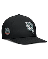 Nike Men's Black Florida Marlins Pro Performance Snapback Hat