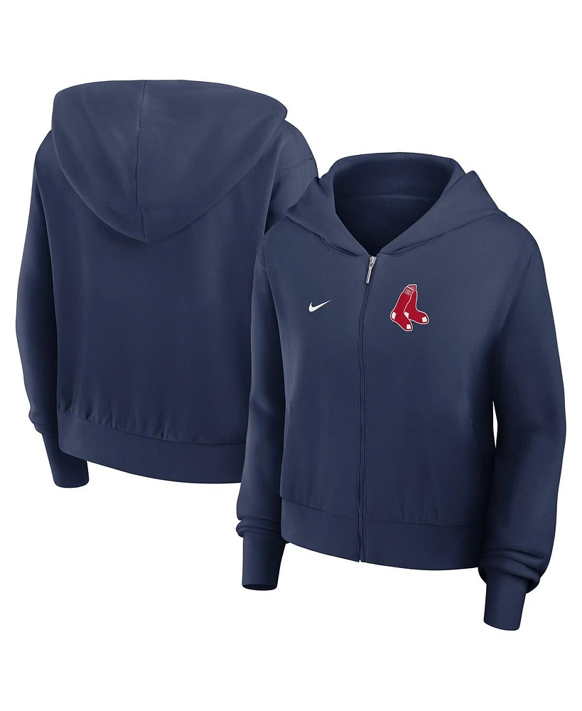 Nike Women's Navy Boston Red Sox Lightweight Full-Zip Hooded Jacket