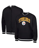 G-iii Sports by Carl Banks Men's Black Pittsburgh Steelers Adaptive Blocker Fleece Pullover Sweatshirt