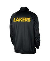 Nike Men's Black Los Angeles Lakers Courtside Pique Club Full-Zip Track Jacket
