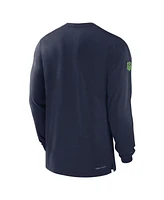 Nike Men's College Navy Seattle Seahawks Sideline Player Performance Long Sleeve T-Shirt