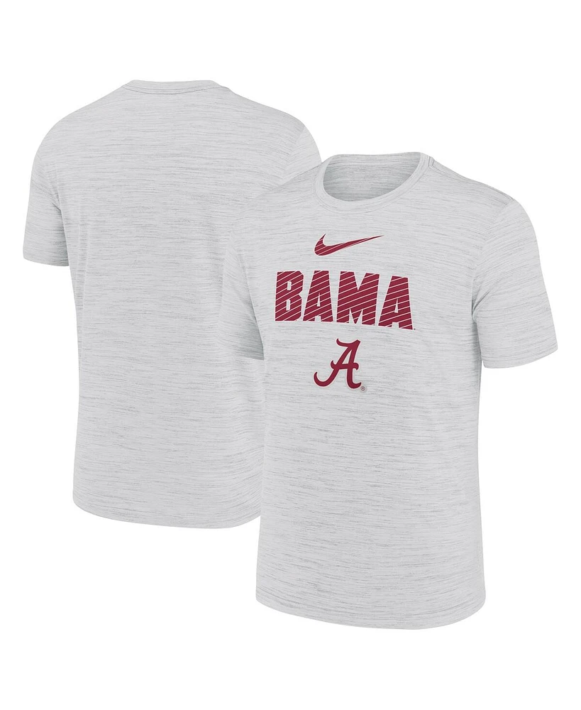 Nike Men's White Alabama Crimson Tide Campus Slant Velocity Performance T-Shirt