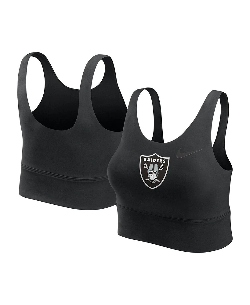 Nike Women's Black Las Vegas Raiders Performance Longline Sports Bra