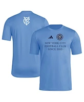 Adidas Men's Light Blue New York City Fc 2025 Jersey Hook Aeroready T-Shirt
