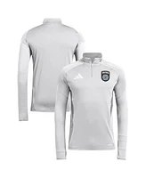 Adidas Men's Silver San Diego Fc 2025 Quarter-Zip Long Sleeve Training Top