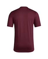 Adidas Men's Maroon Mississippi State Bulldogs Locker Football Pre-Game Aeroready T-Shirt