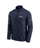Nike Men's College Navy Seattle Seahawks Pacer Half-Zip Pullover Hoodie