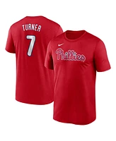 Nike Men's Trea Turner Red Philadelphia Phillies Legend Name and Number Home T-Shirt