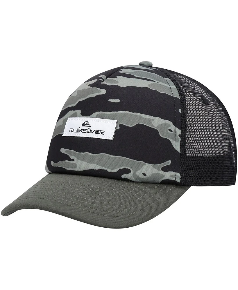 Quiksilver Men's Camo Pidgeon Chicken Trucker Snapback Hat