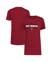 Adidas Big Boys and Girls Red Nc State Wolfpack Basic Dassler T-Shirt