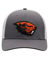 Top of the World Men's Gray/White Oregon State Beavers Victory Baseline Trucker Adjustable Hat