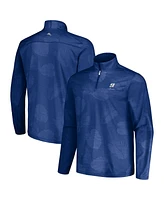 Tommy Bahama Men's Blue Chase Elliott Delray Frond Island Zone Half-Zip Jacket