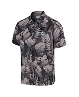 Tommy Bahama Men's Black Miami Dolphins Coast Nuevo Fronds Camp Button-Up Shirt