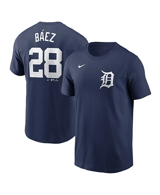 Nike Men's Javier Baez Navy Detroit Tigers Fuse Name Number T-Shirt