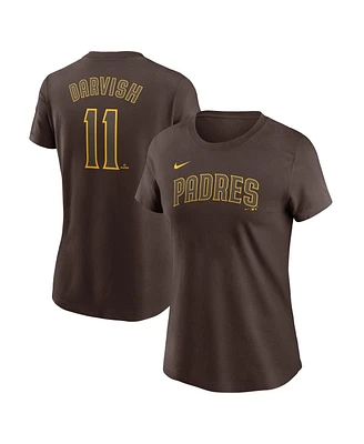 Nike Women's Yu Darvish Brown San Diego Padres Fuse Name Number T-Shirt