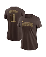 Nike Women's Yu Darvish Brown San Diego Padres Fuse Name Number T-Shirt