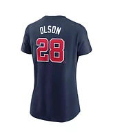 Nike Women's Matt Olson Navy Atlanta Braves Fuse Name Number T-Shirt