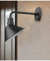 Modern Wide Shade Led Wall Sconce for Home and Patio Lighting