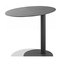 Oval Aluminum Side Table – Elegant Outdoor Accent Table for Patio & Outdoor Spaces