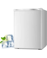 Cowsar Free Standing Upright Freezer with Removable Shelf, Adjustable Thermostat, Compact Reversible Single Door Vertical Freezers for Home/Hotel/Apar